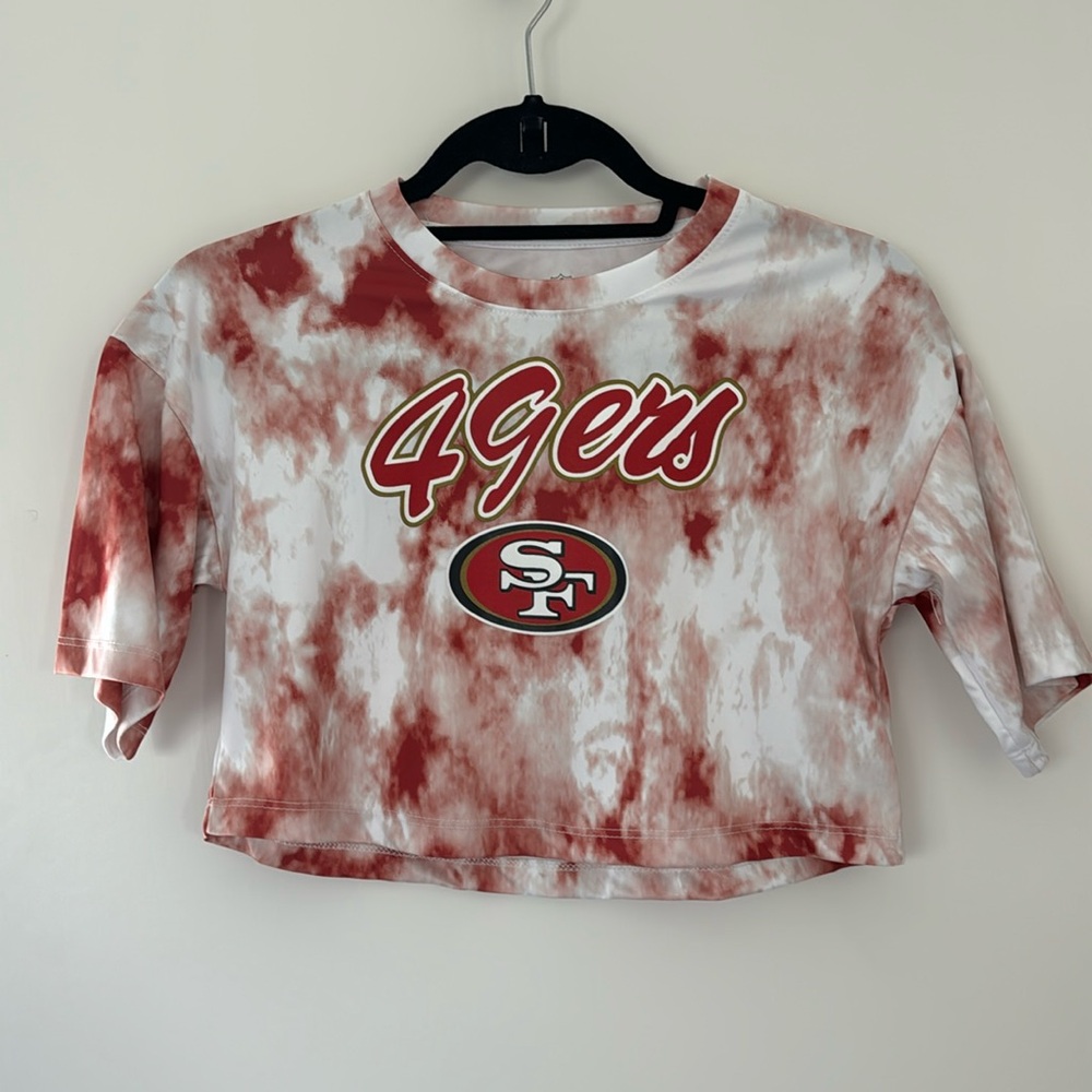 49ers Tie Dye Crop Top Size S